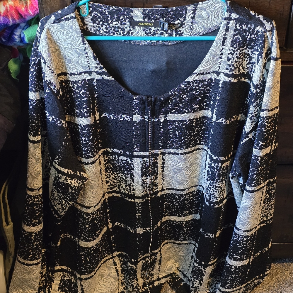 Black and White Patterned Jacket